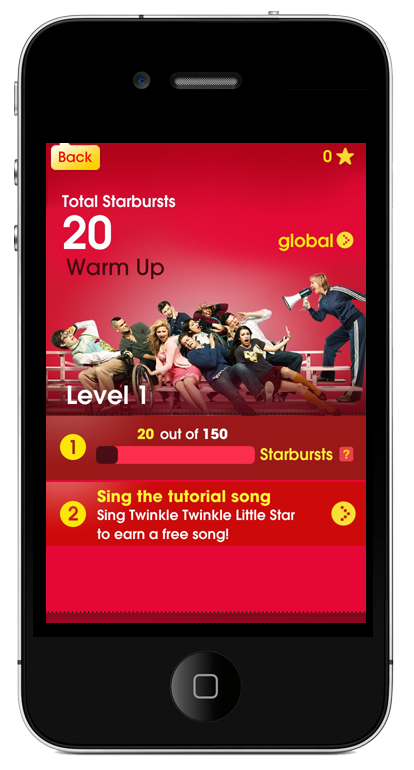 Join other singers on the Smule Glee Globe