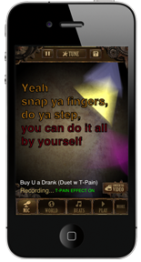 I Am T-Pain Lyrics Screen